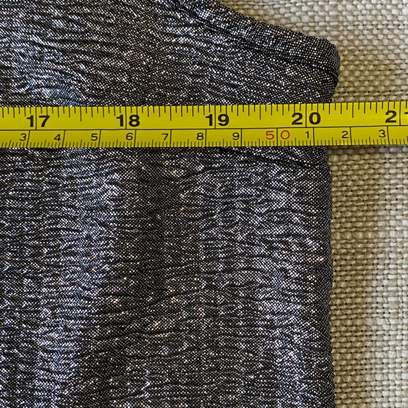 Poet Silver Metallic Lightweight Sheer Holiday Party Tank Camisole Top- Sz-XL - Picture 11 of 12